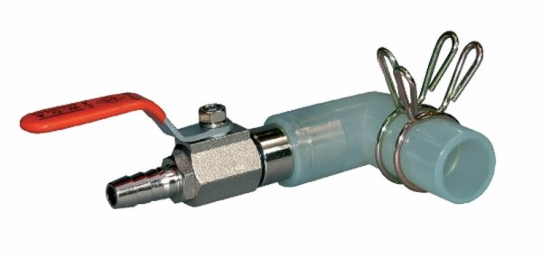 Absperrhahn mit Gummitülle f. 8 mm Luftschlauch
